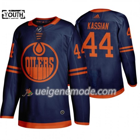 Kinder Eishockey Edmonton Oilers Trikot Zack Kassian 44 Adidas 2019-2020 Blau Authentic